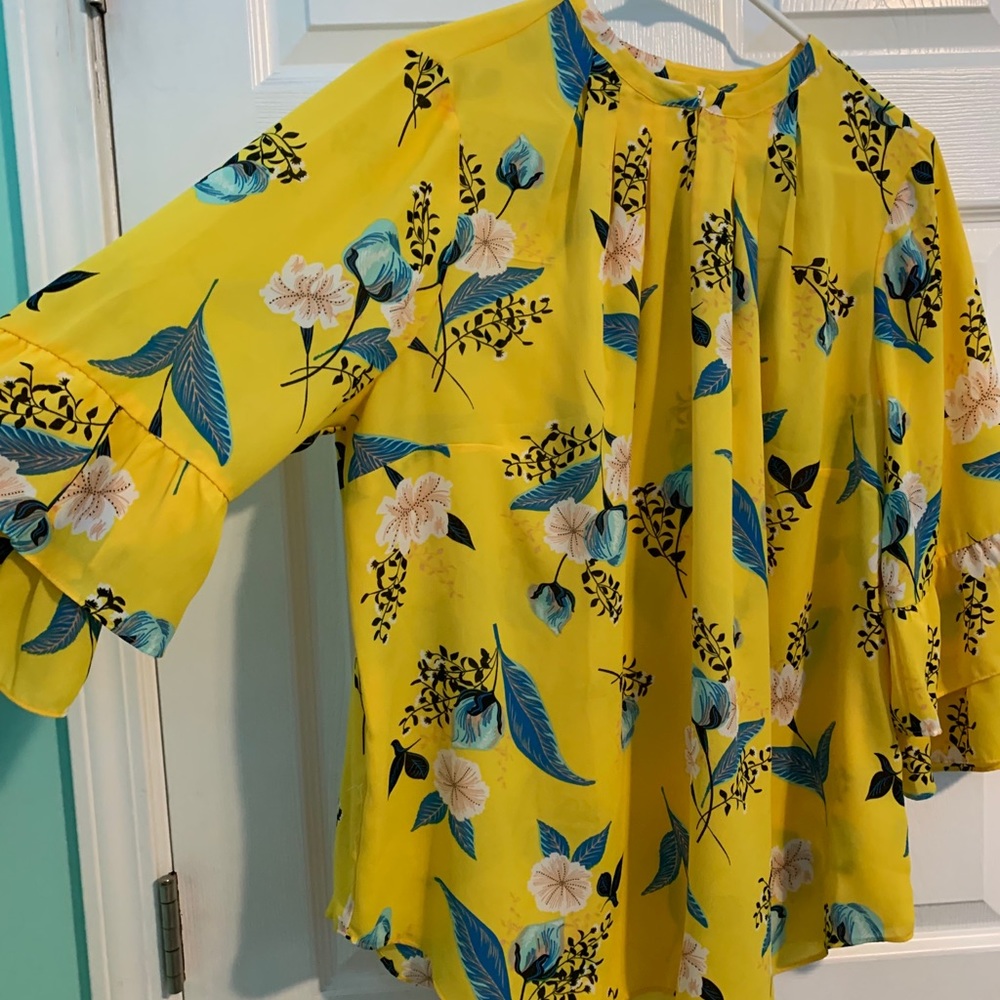yellow floral shirt
